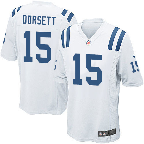 Men's Game Phillip Dorsett Nike Jersey White Road - #15 NFL Indianapolis Colts